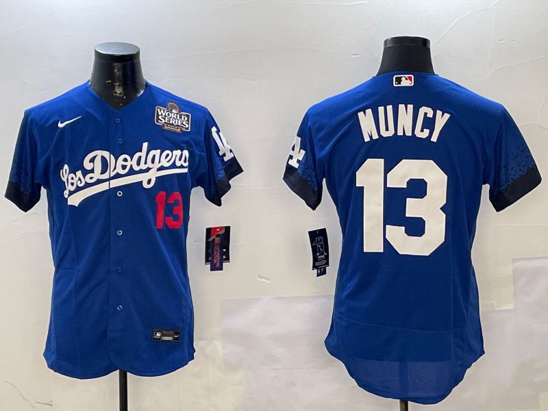 Men Los Angeles Dodgers #13 Muncy Blue City Edition Elite Nike 2025 MLB Jersey style 1->los angeles dodgers->MLB Jersey